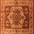 thumbnail image 1 of Ahgly Company Indoor Square Oriental Orange Industrial Area Rugs, 7' Square, 1 of 4