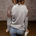 thumbnail image 2 of Honeeladyy Rollbacks Shiny Sequins Shirt for Women Sparkling Sequined Patchwork Blouse Raglan Long Sleeve Slim-fit Tops Casual Comfy Pullover, 2 of 4