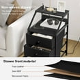 thumbnail image 5 of GUNAITO Nightstand with Charging Station Side Table with 3 Drawers End Table with Open Shelf Bedside Table with USB Ports and Outlets Nightstand for Bedroom,Black, 5 of 7