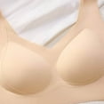 thumbnail image 4 of Fatuov Wireless Bras for Women Under $10 Push-Up Bralettes for Daily Sexy Full Coverage Seamless Bras 42A, Beige, 4 of 5