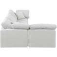 thumbnail image 4 of Meridian Furniture Indulge 129" Linen Fabric L-Shaped Modular Sectional in White, 4 of 10