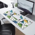 thumbnail image 2 of Long Mouse Pads for Desk,White Cartoon Dinosaurs Flowers Pattern Desk Mats on Top Of Desks, Desk Mouse Pad Extra Large with 3mm Non-Slip Base and Stitched Edge for Gaming,Office,Work,Home 31.5"x11.8", 2 of 6