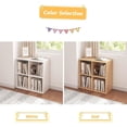 thumbnail image 5 of 4 Cube Organizer Bookcase - Fabric Storage Bins Container, Open Shelf Simple Compartments Bookshelf, White, 5 of 8
