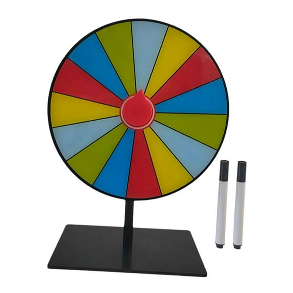 Ruleta giratoria de mesa con ruedas de 7,8 pulgadas, con soporte, tamaño compacto, multifuncional, portátil, reutilizable para reuniones anuales, 15 rejillas