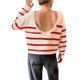 thumbnail image 3 of Suéter Corto de Cuello Redondo para Mujer, Larga, Tejido Grueso, Estilo Jersey, Ideal para Otoño Albaricoque Rojo L, 3 of 7