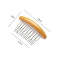 thumbnail image 5 of 3 Pieces Luxury Fashion 10 Teeth Hair Side Combs French Comb Glossy Series Side Hair Combs Curved Hair Clip Combs Hair Accessory for Women and Girls, Glossy Orange, Glossy Gray, Glossy Pink, 5 of 5