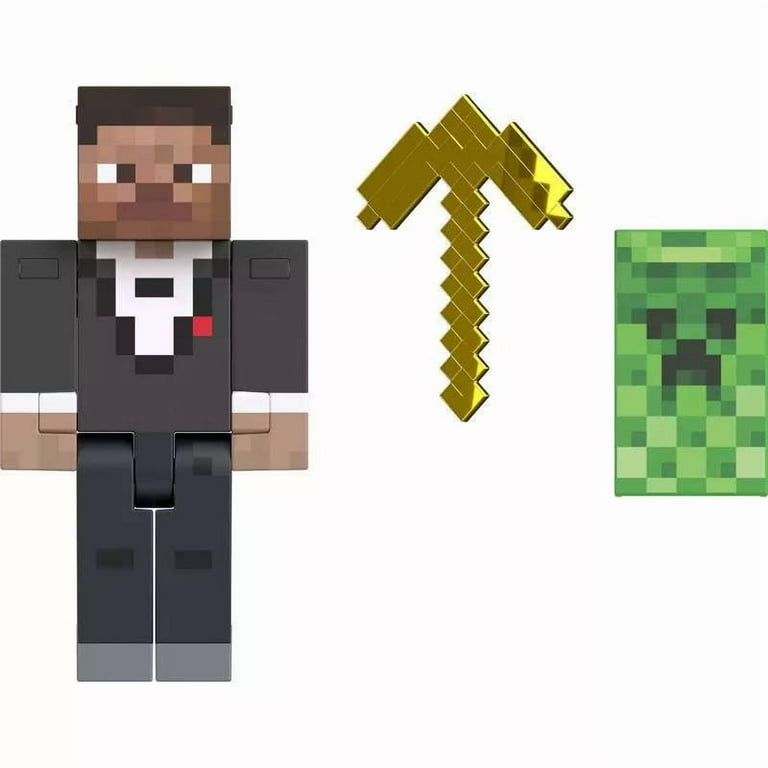 【さらにお値下げ！】マインクラフト スティーブ タキシード フィギュア 15周年 Minecraft Diamond Level Tuxedo Steve Action Figure - Walmart.com