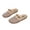 Khaki, variant on NexTorq Women's Breathable Linen Mesh Closed Toe Mules, Hollow Out Summer Clogs, Lightweight Casual Slip On Shoes with Adjustable Metal Buckle, Khaki, 35