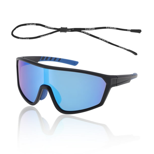1 Set de Gafas de Motociclismo Antirreflejo Tri-Acetato de Celulosa Gafas de Sol para Deportes al Aire Libre para Motocross, Moto de Tierra, ATV Lente Azul Marco Negro y Azul