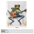 thumbnail image 4 of Chilfamy Frog Glasses Guitar Print Throw Blanket Lightweight Soft Blanket for Bed Sofa Decor All Seasons 40x50in, 4 of 6