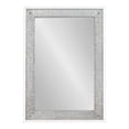 thumbnail image 3 of Kate and Laurel Deely Farmhouse Wall Mirror, 27 x 39, White and Silver, Rustic Wall Decor with Galvanized Metal Frame, 3 of 8