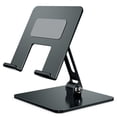thumbnail image 1 of Adjustable Carbon Steel Tablet Stand - Foldable Ergonomic Metal Holder for 4-13.3 Inch Devices, 1 of 5
