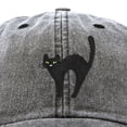 thumbnail image 2 of DALIX Black Cat Hat Womens Halloween Baseball Cap Washed in Black, 2 of 6