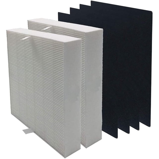 2 HEPA + 4 Carbon Filter Suitable for HPA100 and HPA090 HPA094 HPA100 HPA104 HPA105 HPA106 Air Purifiers,2* HEPA filter 4* carbon filter,White & Black