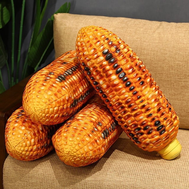 45-60cm Simulation Corn Cob Plush Toy Soft Plush Roasted Corn Doll Pillow Sleeping Pad Child Girl Birthday and New Year Gift zhangmengya LED