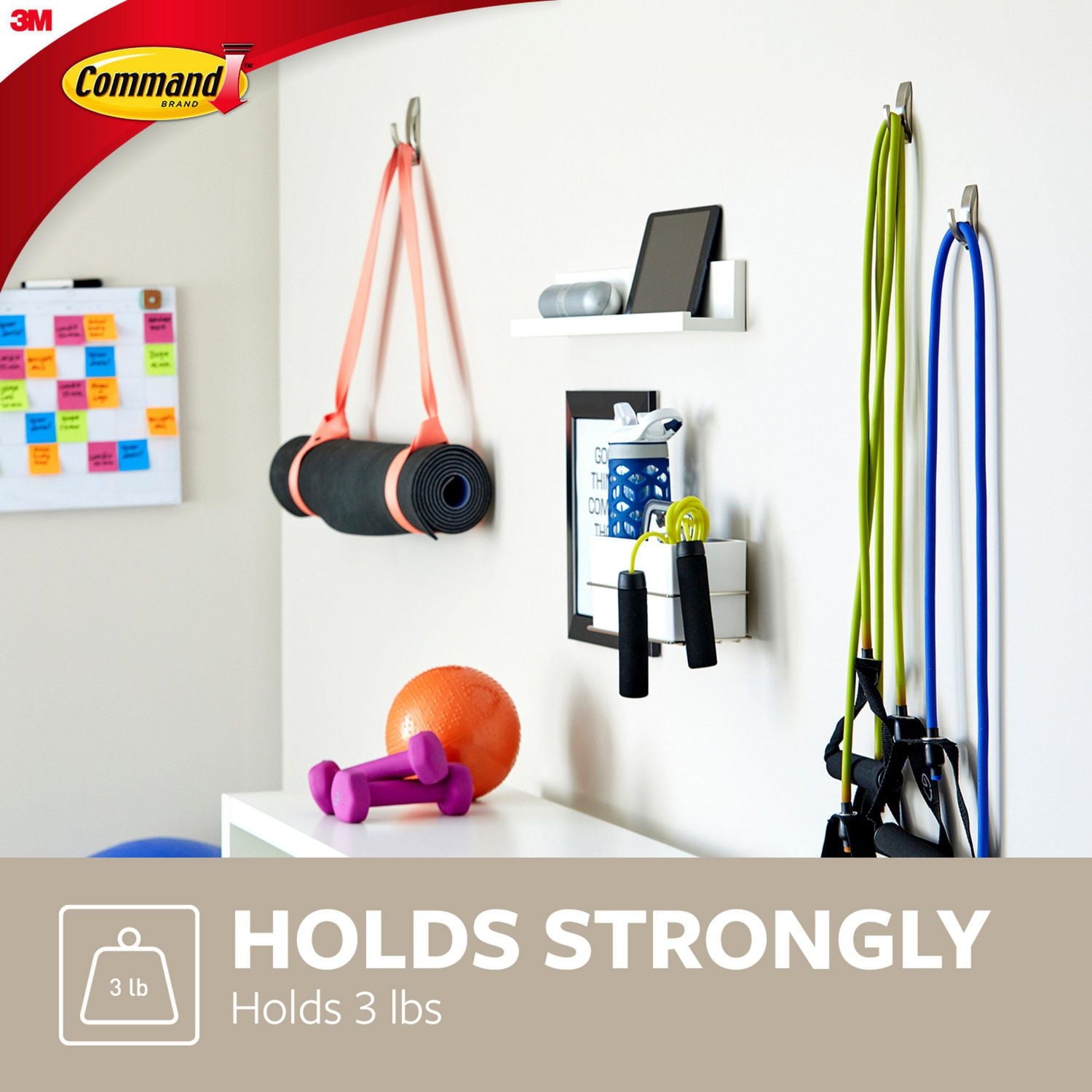 Command™ Modern Reflections Metal Hook, MR02-ORB-EF, oil rubbed bronze, medium, 1 hook, 2 strips, 1 M Hook, 1 Strip