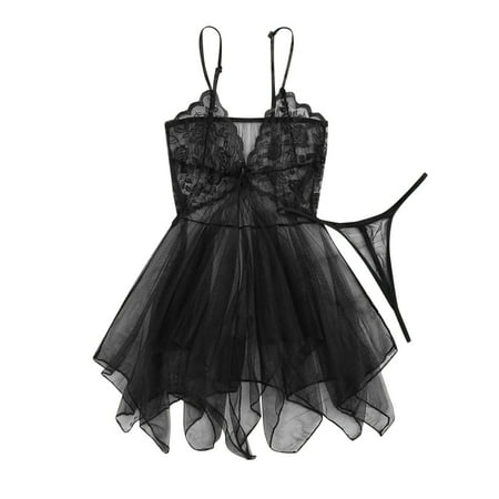 Women s Lingerie Sexy Nightgown 1pc Sexy Sleepwear for Women Black Dress for Women Women Clothing Lingerie One Size