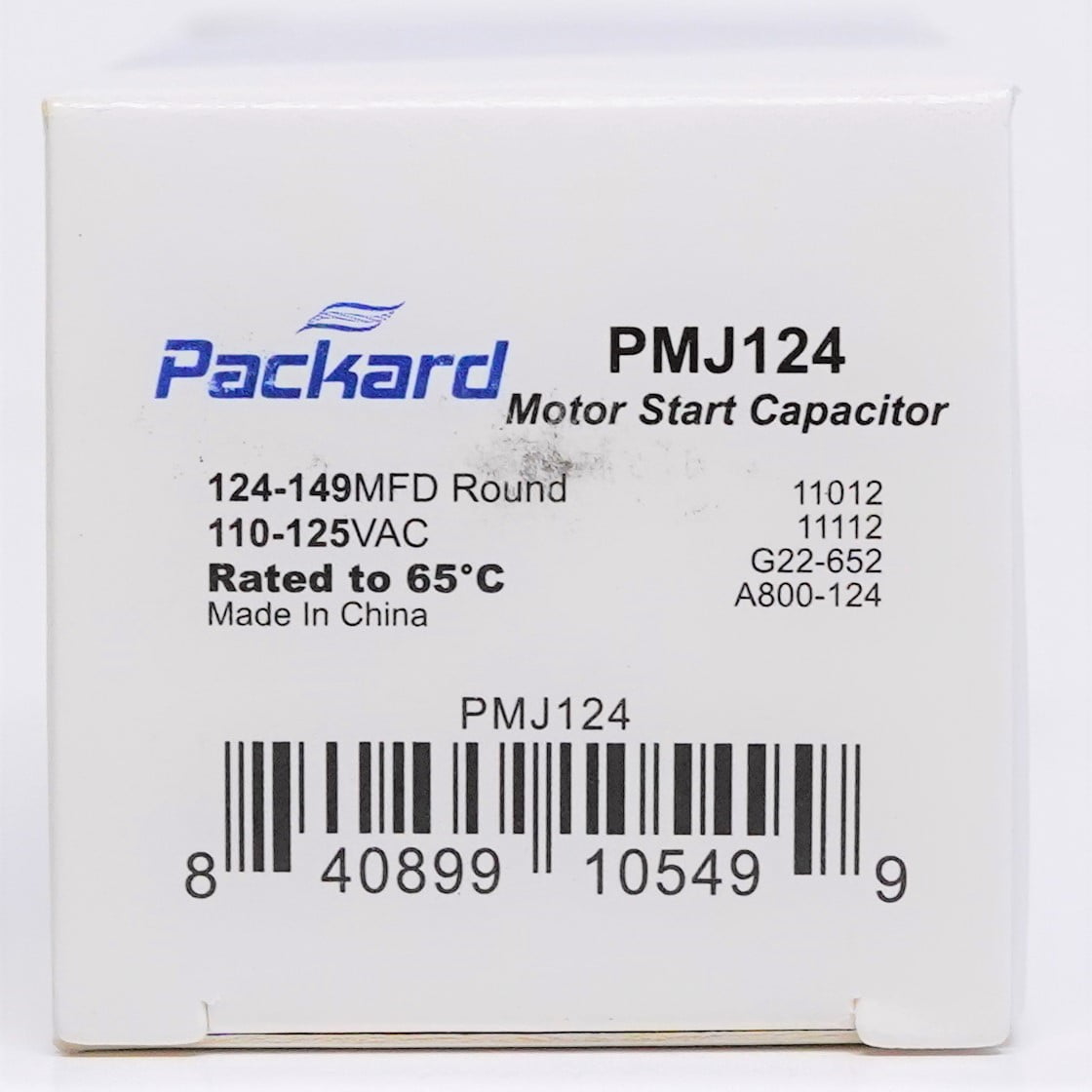 124-149 MFD 125 Volt Motor Start Capacitor