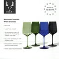 thumbnail image 3 of Viski Nouveau Wine Glasses for White and Red Wines, 22 oz Set of 4, Seaside, 3 of 7