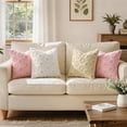 thumbnail image 5 of Sunflower Throw Pillow Cover Plush Embroidered Decorative Pillow Case 18 X 18 Inch Soft Textured Cushion Sham for Spring Summer Home Couch Sofa Bedroom Decor Beige 1 Pack, 5 of 5