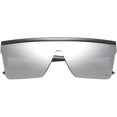 thumbnail image 3 of FEISEDY Oversized Shield Sunglasses, Rimless, Unisex, UV400, Black, 3 of 5