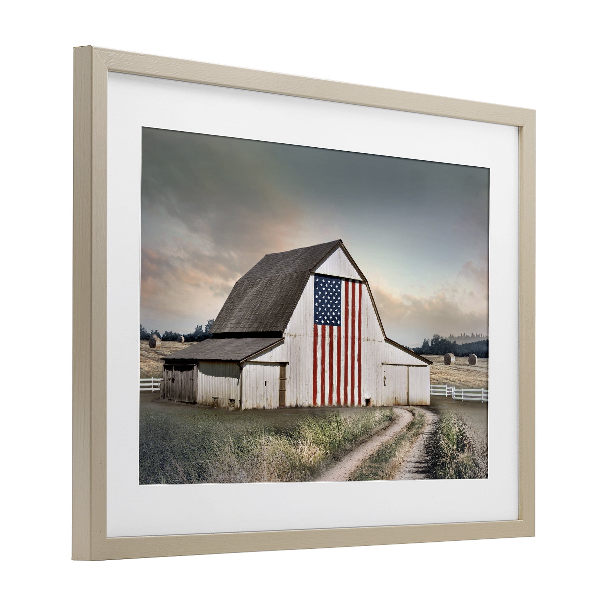 Stupell Industries Land That I Love Barn Birch Framed Print Under Glass, design by CAD Designs