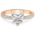 thumbnail image 3 of 4 Carat IGI Certified Heart Shape Lab Grown Diamond Engagement Ring | 14K Rose Gold | Venetia Half Eternity Diamond Ring | FG-VS1-VS2 Quality Friendly Diamonds, 3 of 4