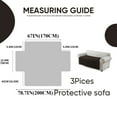thumbnail image 6 of UPONRAY Double Protection 100% Waterproof Sofa Covers for Living Room, Couch Covers for 3 Cushion Couch Sofa, Reversible Furniture Protector Sofa Cover for Dogs, Pets, Kids (Sofa, Deep Coffee), 6 of 6