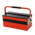 thumbnail image 4 of Folding Tool Storage Box, Portable Cantilever Toolbox Cold Rolled Plate Painting Finish 3 Layer 5 Tray  for Repair Shops, 4 of 8