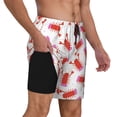 thumbnail image 3 of Goofa Crayfish And Hearts Printed Men's Swim Trunks Board Shorts Quick Dry Mens Swimming Trunks with Compression Liner,Breathable Fit Hawaii Beach Shorts-X-Large, 3 of 9
