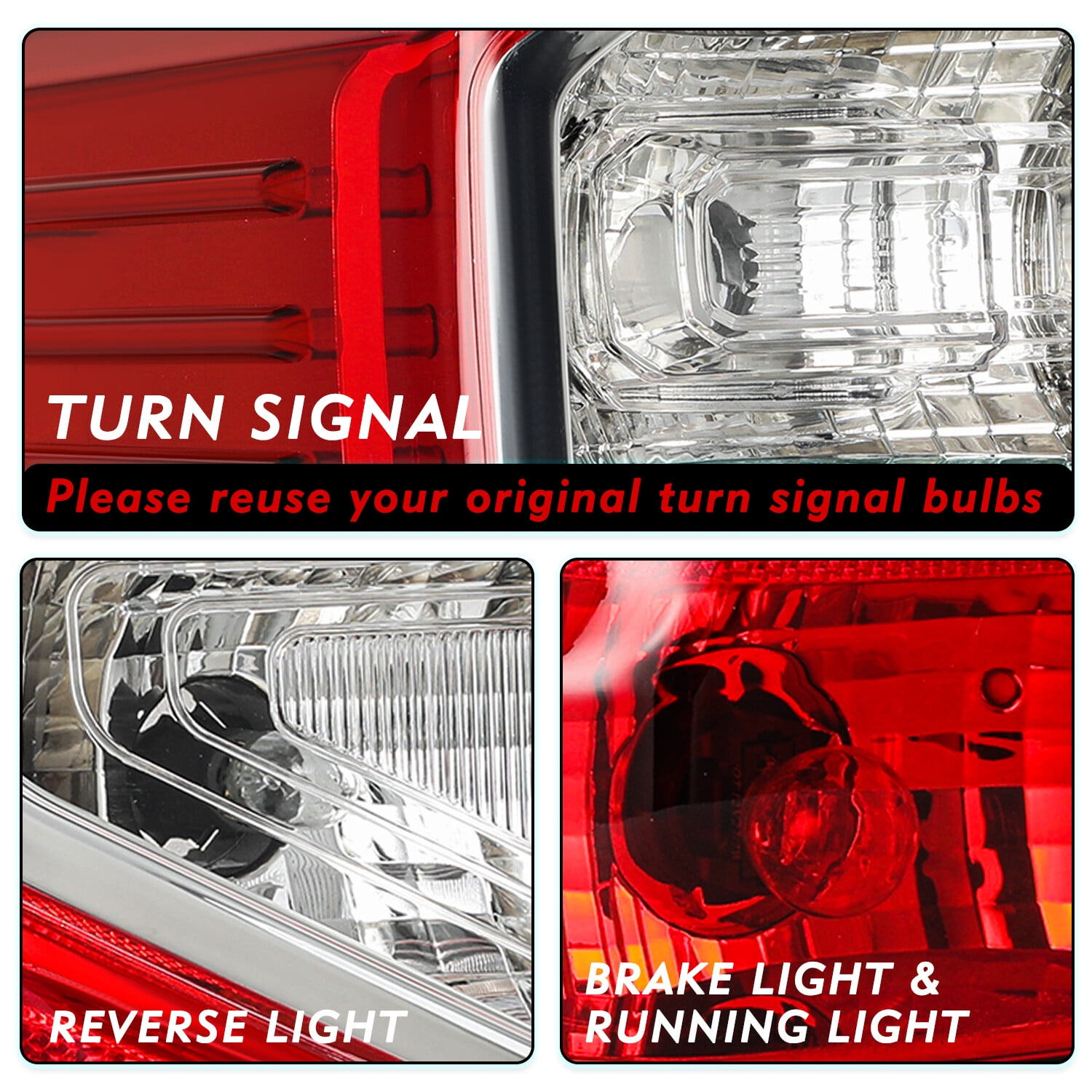Bryght Rear Halogen Outer Tail Light Fits 2016-2023 2021 Nissan Titan XD 2 Pieces