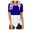 Dark Blue Button Side Tunic Tops A, variant on Olyvenn Women's Trendy Button Side Tunic Tops Flash Picks Patchwork Geometric Tops Crew Neck Shirts Slim Fit Flowy Casual Blouse Dressy Women 2023 Fashion Summer Short Sleeve Tees Hot Pink 12