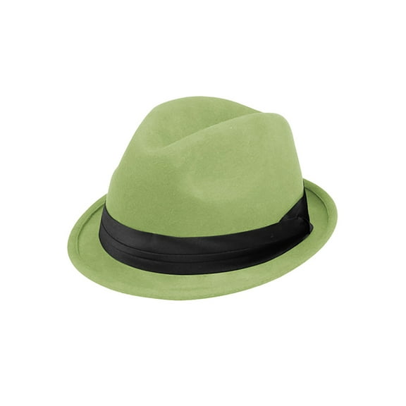 Ladies Wool Felt Fedora Hat - Cactus