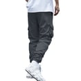 thumbnail image 3 of Black Cargo Pants Men Water Resistant Stretch Waistband Cargo Pants Military Hiking Lightweight Ripstop Joggers with Multi-Functional Pockets Quick Dry Cargo Work Pants,Gray 2XL, 3 of 3