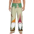 thumbnail image 2 of Kdxio Christmas Card With Gnomes Print Men's Sleep Pajama Pant Lounge Pants with Pockets, 2 of 8