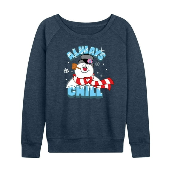 Frosty The Snowman - Christmas - Always Chill - Women's Lightweight French Terry Long Sleeve Shirt