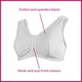 thumbnail image 4 of McKesson Post-Surgical Bra, Light Compression White, B / C / D, 42 in, 1 Ct, 4 of 9