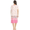 thumbnail image 4 of Lati Fashion Women Nightgowns Short Sleeve Female Nightgowns & Sleepshirts Pink Size 3X, 4 of 4