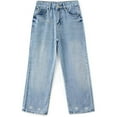 thumbnail image 5 of EMMIOL Women's Wide Leg Jeans Low Rise Baggy Boyfriend Jeans Straight Leg Casual Loose Fit Denim Pants, 5 of 7