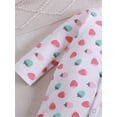 thumbnail image 6 of ATAIKU Infant Baby Girls' Sleep and Play Footed Pajamas Strawberry One-Piece Sleeper Button Romper Jumpsuit Cotton PJs For Newborn, 6 of 7