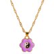 thumbnail image 1 of Women Necklace Sunflower Yin Yang Lady Adjustable Pained Pendant Necklace Jewelry Gifts--Purple-Product code 60873, 1 of 5