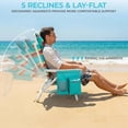 thumbnail image 4 of LAZY BUDDY Low Beach Chair, Backpack Beach Chair for Adults with 5-Position, Lightweight Folding Beach Camping Chairs with Cup Holder, Storage Bag & Cooler Bag, 4 of 9