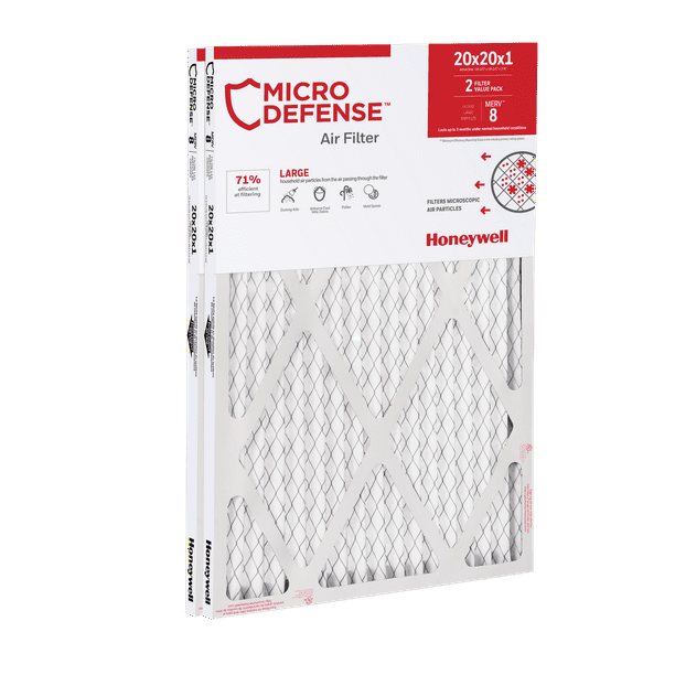 Honeywell 20x20x1 Air Filter Standard Efficiency, 2PK