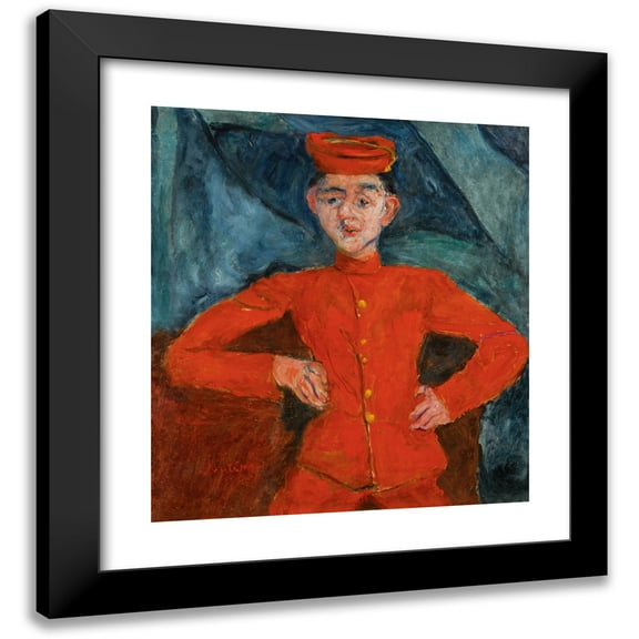 Chaïm Soutine 12x13 Black Modern Framed Museum Art Print Titled - The Hunter from Maxim's (circa 1925)
