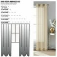 thumbnail image 4 of Mainstays Windowpane Sheer Window Curtains Panel Pair, Set of 2, White, 38" W x 84" L, 4 of 7