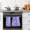 thumbnail image 4 of Yayeee 100% Cotton Hand Towels for Bathroom 16" x 28" Soft Absorbent Kitchen Towel, Purple Starfish Pattern, 4 of 7