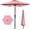 Carnation, variant on Rose Quartz 10 foot wooden pole outdoor courtyard center pillar sunshade umbrella, hand-operated switch, one key tilt, swimming pool, rain proof, sun protection, sunshade, booth, large umbrella