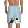 thumbnail image 3 of Wall-E Pajama Shorts for Men, Summer Graphic Lounge Pajama Bottoms Soft Sleep Pjs Pants with Drawstring & Pockets, 3 of 8