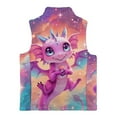 thumbnail image 5 of Uorisanigo Toddler Girls Boys Fleece Vest Jacket Puffy Kids Pink Dragon Print Outwear Fuzzy Full Zipper Vest Sleeveless Jacket with Pockets Fall Winter Outfits Clothes, 5 of 7