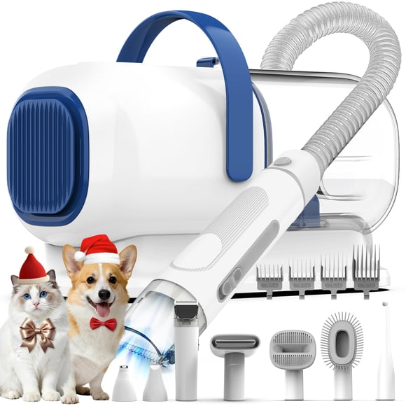 AIRROBO GP04 Plus Dog Grooming Kit with Vacuum, Pet Clippers Set, Low Noise Grooming Tools